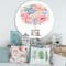 Designart - Flower Tree In A Pot With A Bow - Farmhouse Metal Circle Wall Art